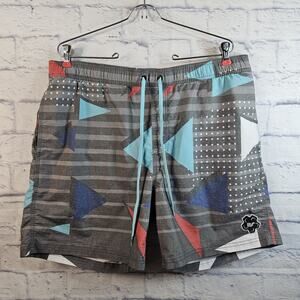 Hooey Board Shorts Mens XL Pool Beach Outdoor Casual Geometric Stretch
